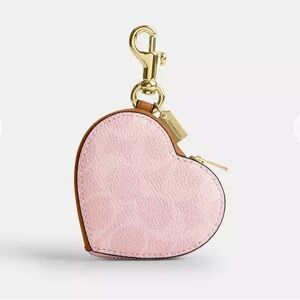 Powder Pink Heart Bag Charm